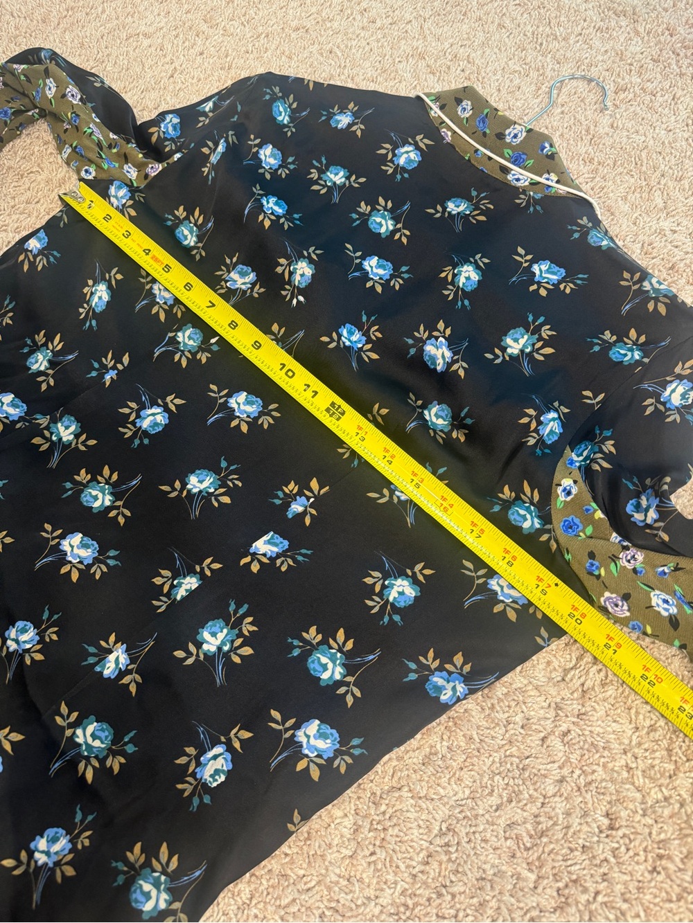 NWT Sandro Paris Crepe & Satin Noisette Shirt In Black Floral Size 3 - Picture 11 of 11